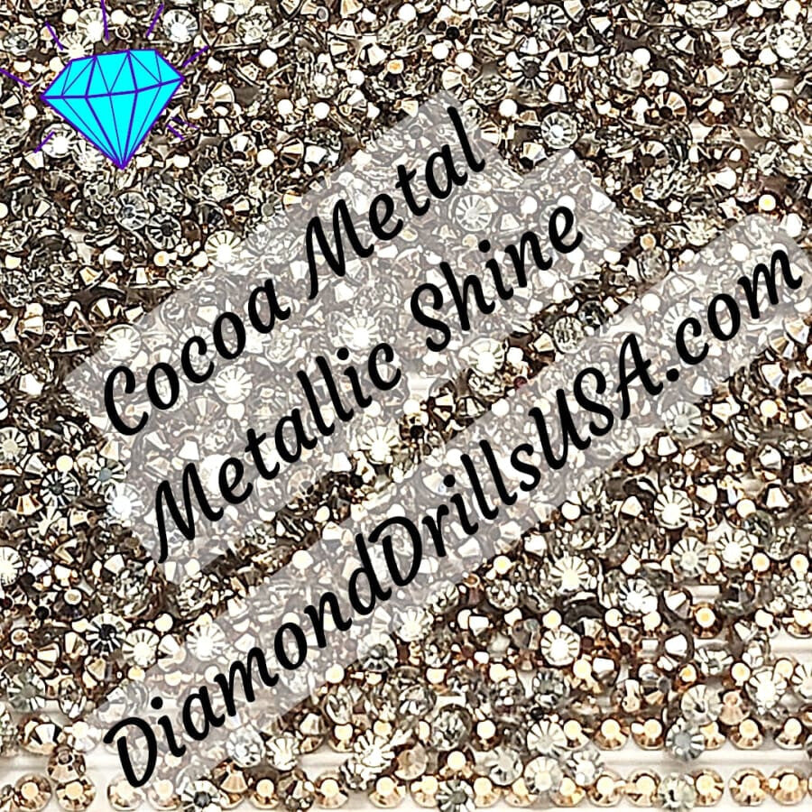 Metallic Cocoa ROUND Diamond Painting Drills Metal Finish