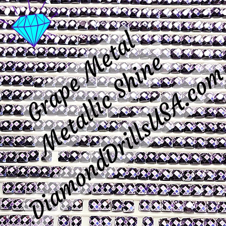 Metallic Grape SQUARE Diamond Painting Drills Metal Finish