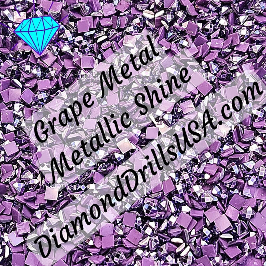 Metallic Grape SQUARE Diamond Painting Drills Metal Finish