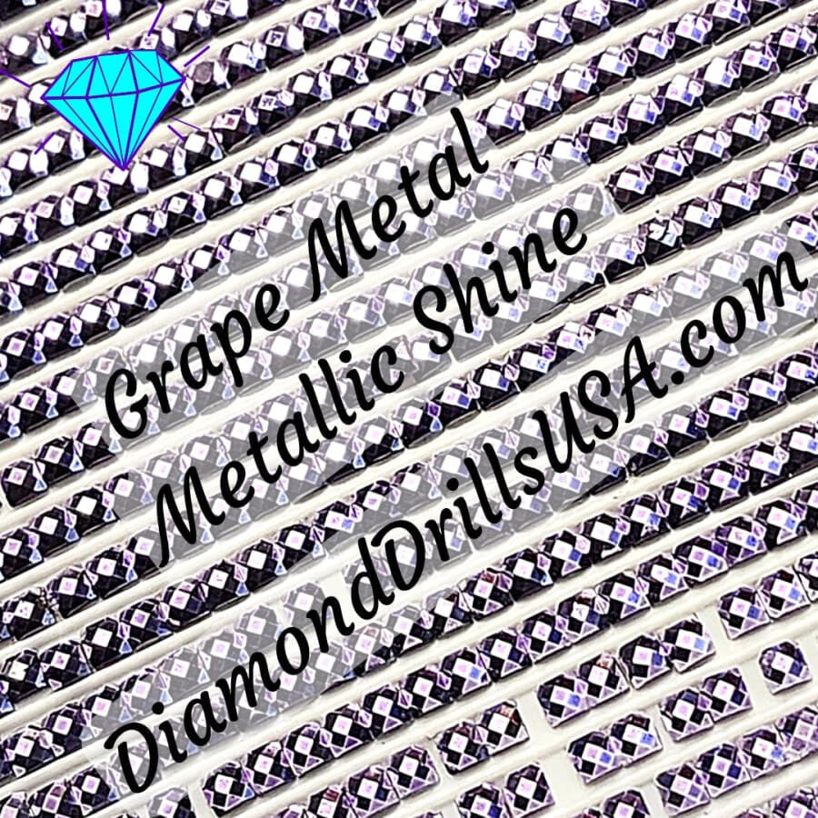 Metallic Grape SQUARE Diamond Painting Drills Metal Finish