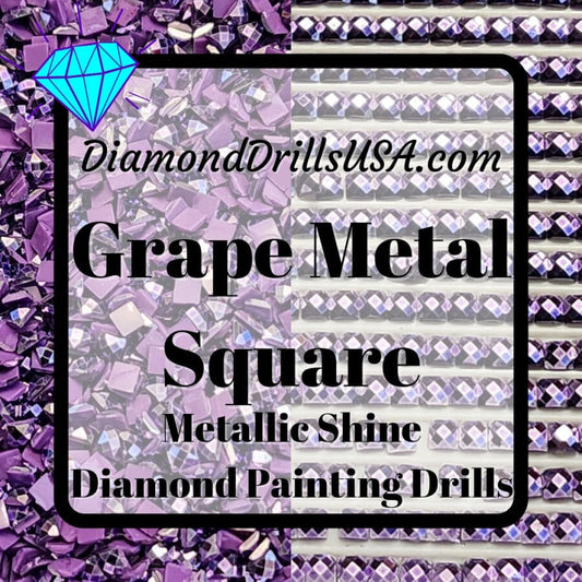 Metallic Grape SQUARE Diamond Painting Drills Metal Finish