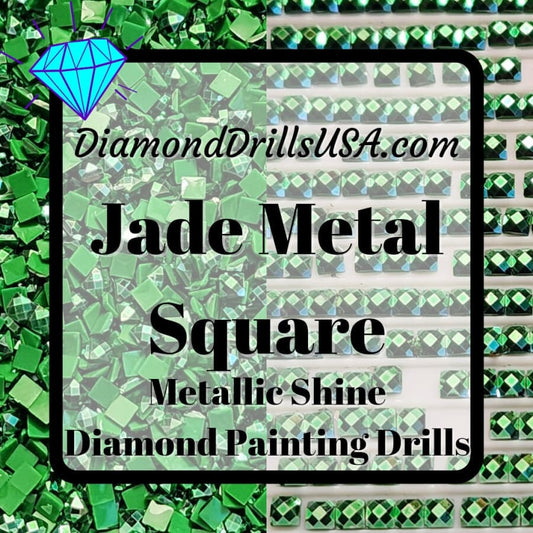 Metallic Jade SQUARE Diamond Painting Drills Metal Finish