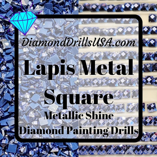 Metallic Lapis SQUARE Diamond Painting Drills Metal Finish