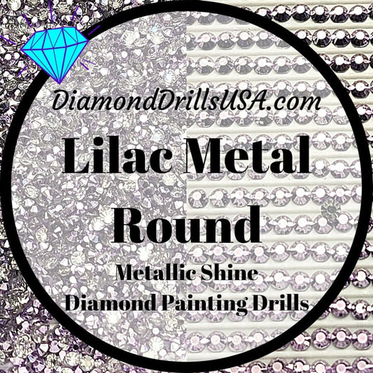 Metallic Lilac ROUND Diamond Painting Drills Metal Finish