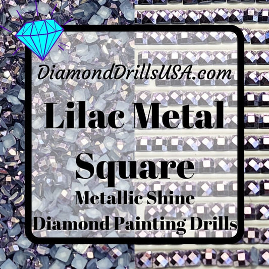 Metallic Lilac SQUARE Diamond Painting Drills Metal Finish
