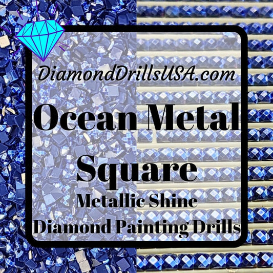 Metallic Ocean SQUARE Diamond Painting Drills Metal Finish