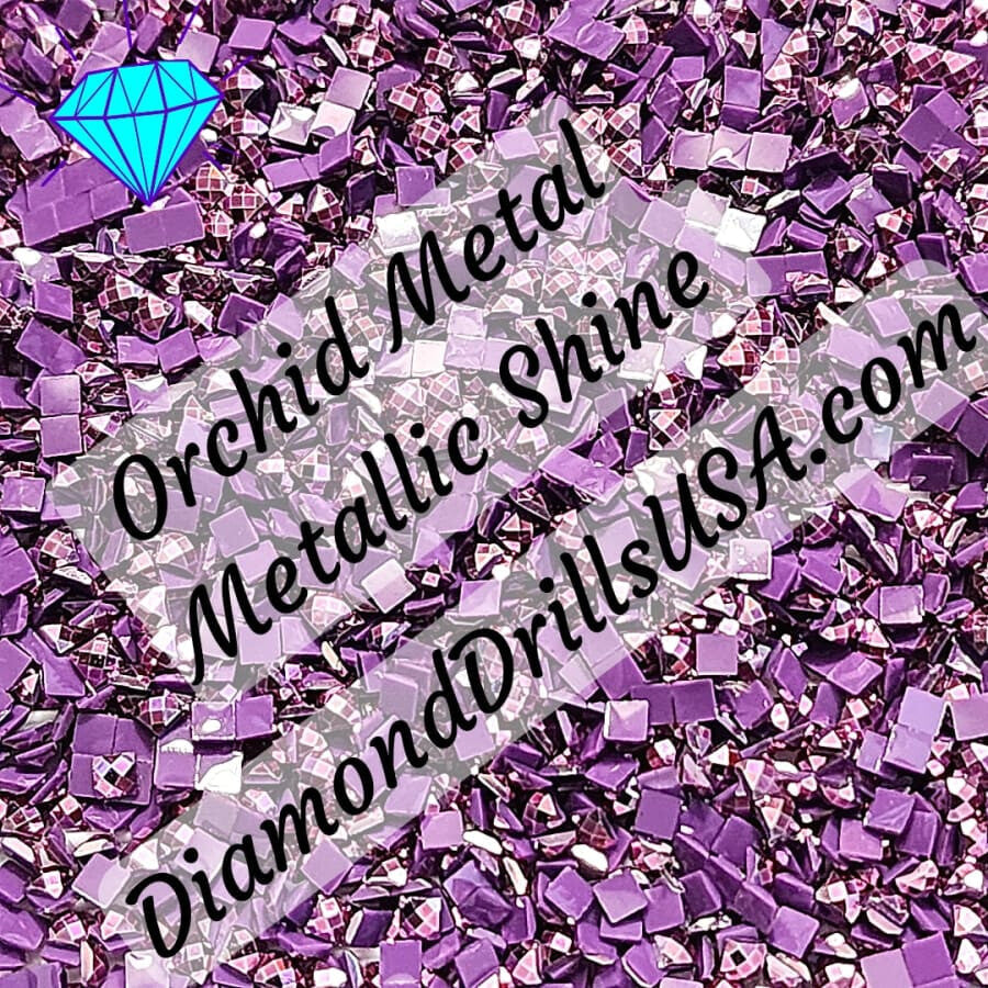 Metallic Orchid SQUARE Diamond Painting Drills Metal Finish