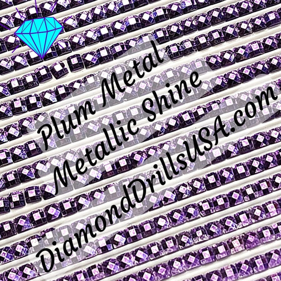 Metallic Plum SQUARE Diamond Painting Drills Metal Finish