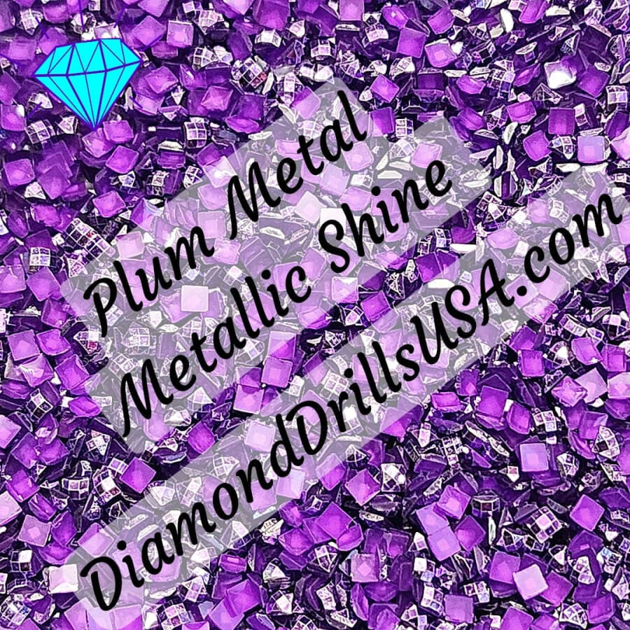 Metallic Plum SQUARE Diamond Painting Drills Metal Finish