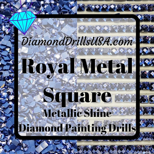Metallic Royal SQUARE Diamond Painting Drills Metal Finish