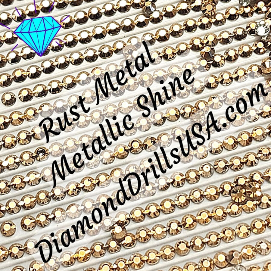 Metallic Rust ROUND Diamond Painting Drills Metal Finish