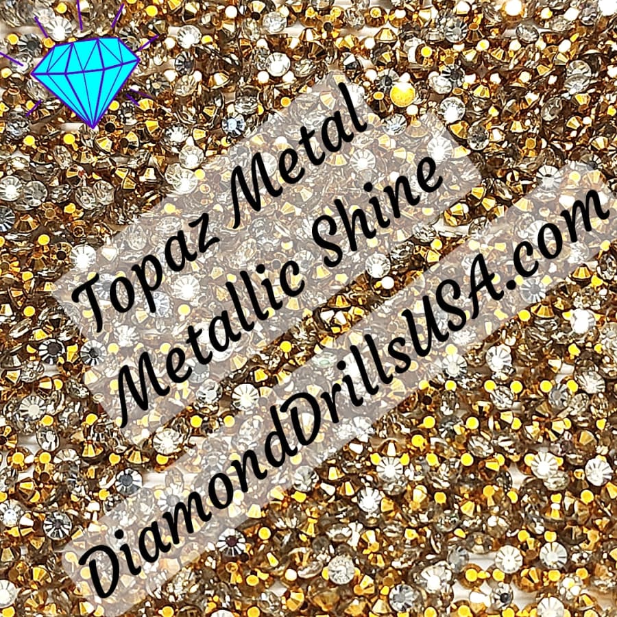 Metallic Topaz ROUND Diamond Painting Drills Metal Finish