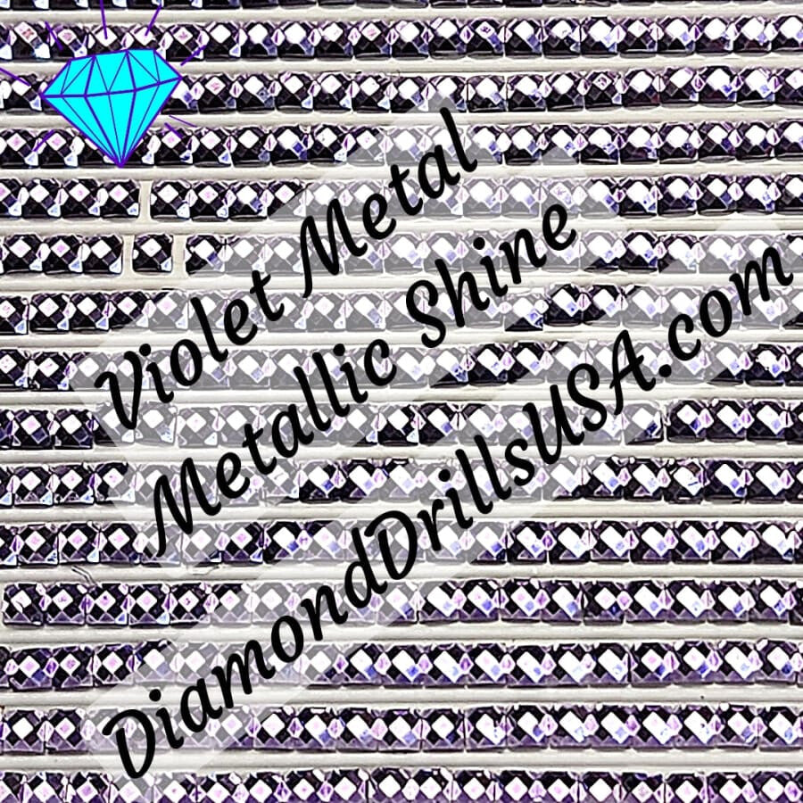 Metallic Violet SQUARE Diamond Painting Drills Metal Finish