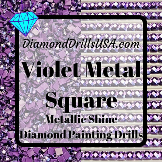 Metallic Violet SQUARE Diamond Painting Drills Metal Finish