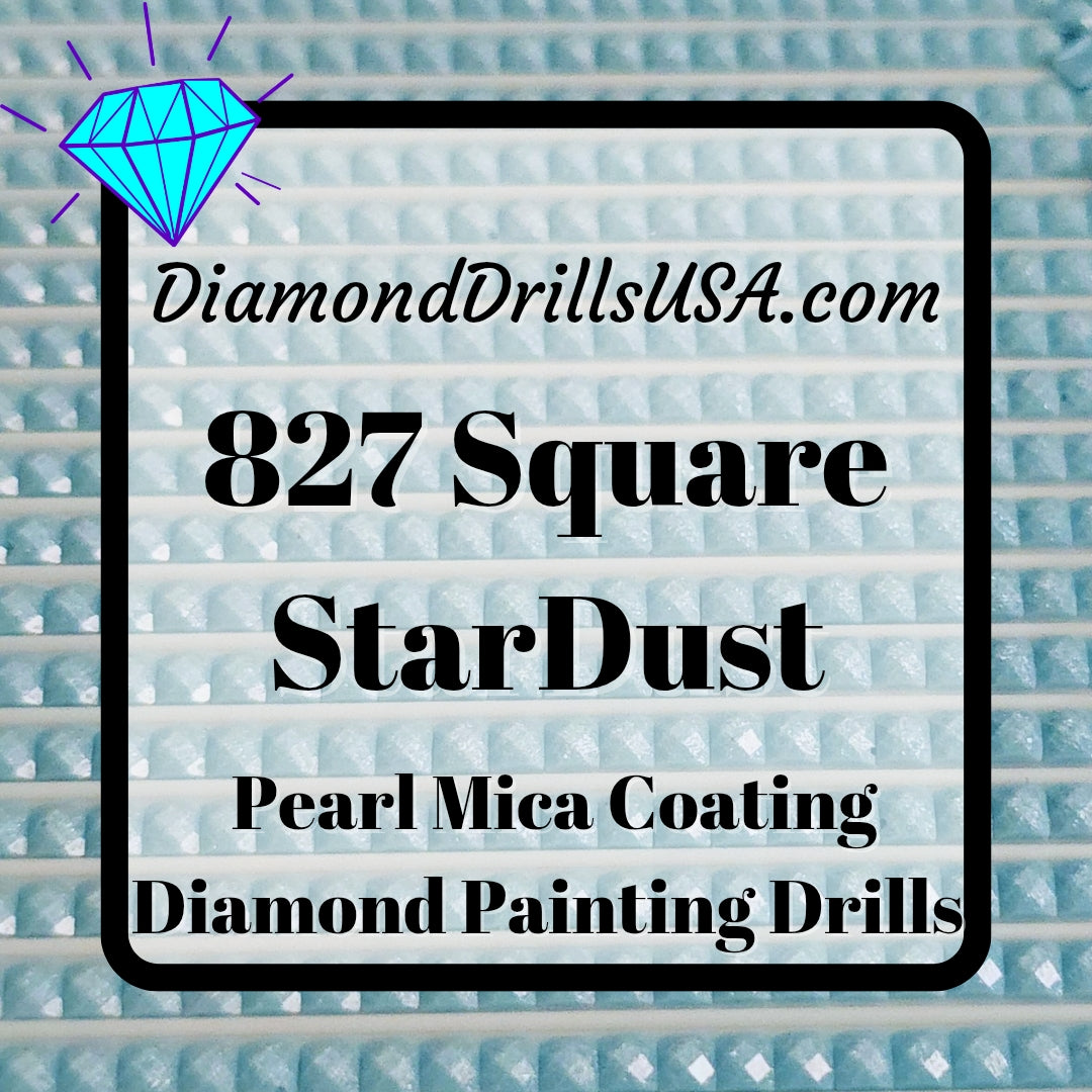 827 StarDust SQUARE Pearl Mica Dust 5D Diamond Painting Drills Pixie Fairy DMC 827 Very Light Blue