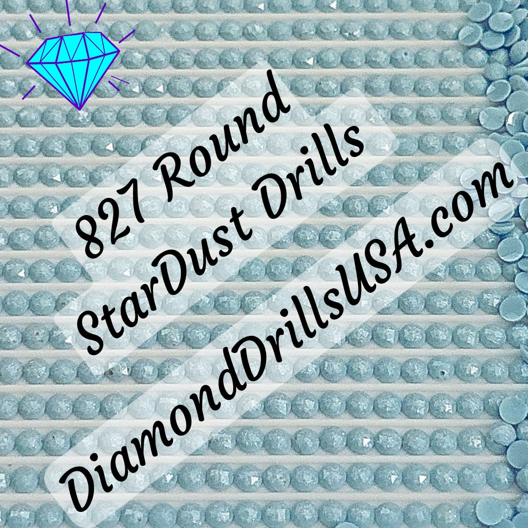 827 StarDust ROUND Pearl Mica Dust 5D Diamond Painting Drills Pixie Fairy DMC 827 Very Light Blue