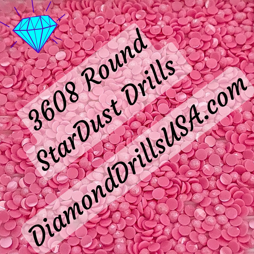 3608 StarDust ROUND Pearl Mica Dust 5D Diamond Painting Drills Pixie Fairy DMC 3608 Very Light Plum Pink