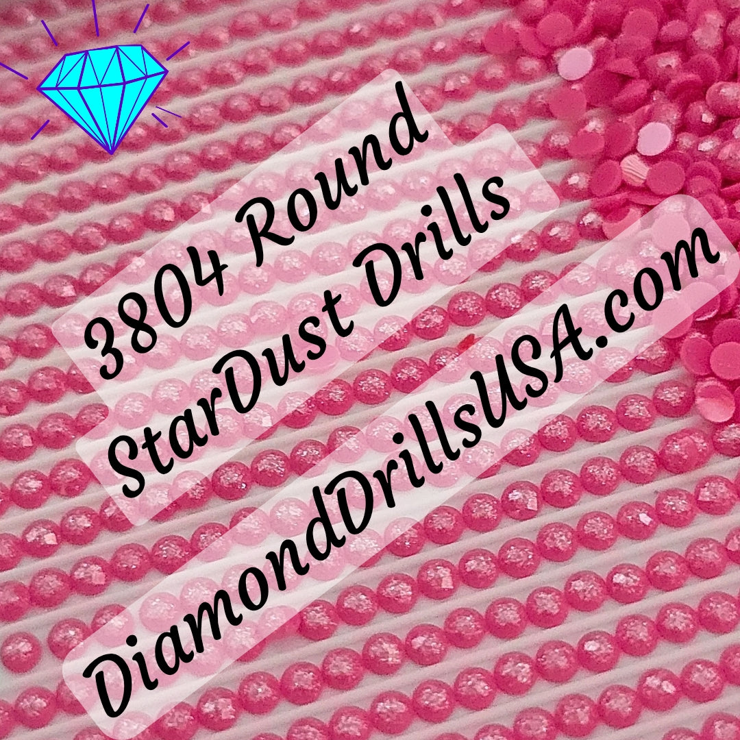 3804 StarDust ROUND Pearl Mica Dust 5D Diamond Painting Drills Pixie Fairy DMC 3804 Dark Cyclamen Pink