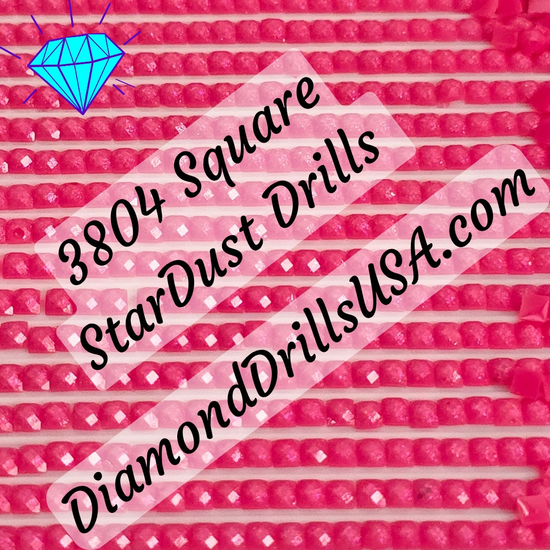 3804 StarDust SQUARE Pearl Mica Dust 5D Diamond Painting Drills Pixie Fairy DMC 3804 Dark Cyclamen Pink