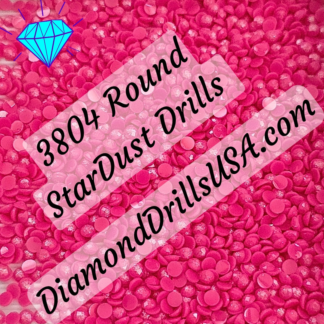 3804 StarDust ROUND Pearl Mica Dust 5D Diamond Painting Drills Pixie Fairy DMC 3804 Dark Cyclamen Pink