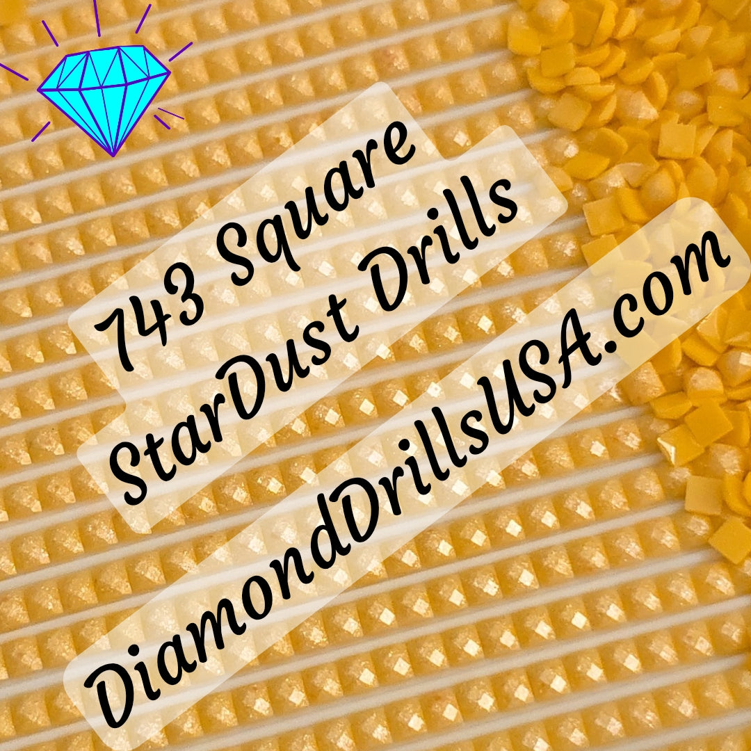 743 StarDust SQUARE Pearl Mica Dust 5D Diamond Painting Drills Pixie Fairy DMC 743 Pale Yellow