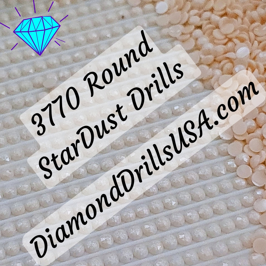 3770 StarDust ROUND Pearl Mica Dust 5D Diamond Painting Drills Pixie Fairy DMC 3770 Very Light Tawny