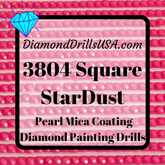 3804 StarDust SQUARE Pearl Mica Dust 5D Diamond Painting Drills Pixie Fairy DMC 3804 Dark Cyclamen Pink