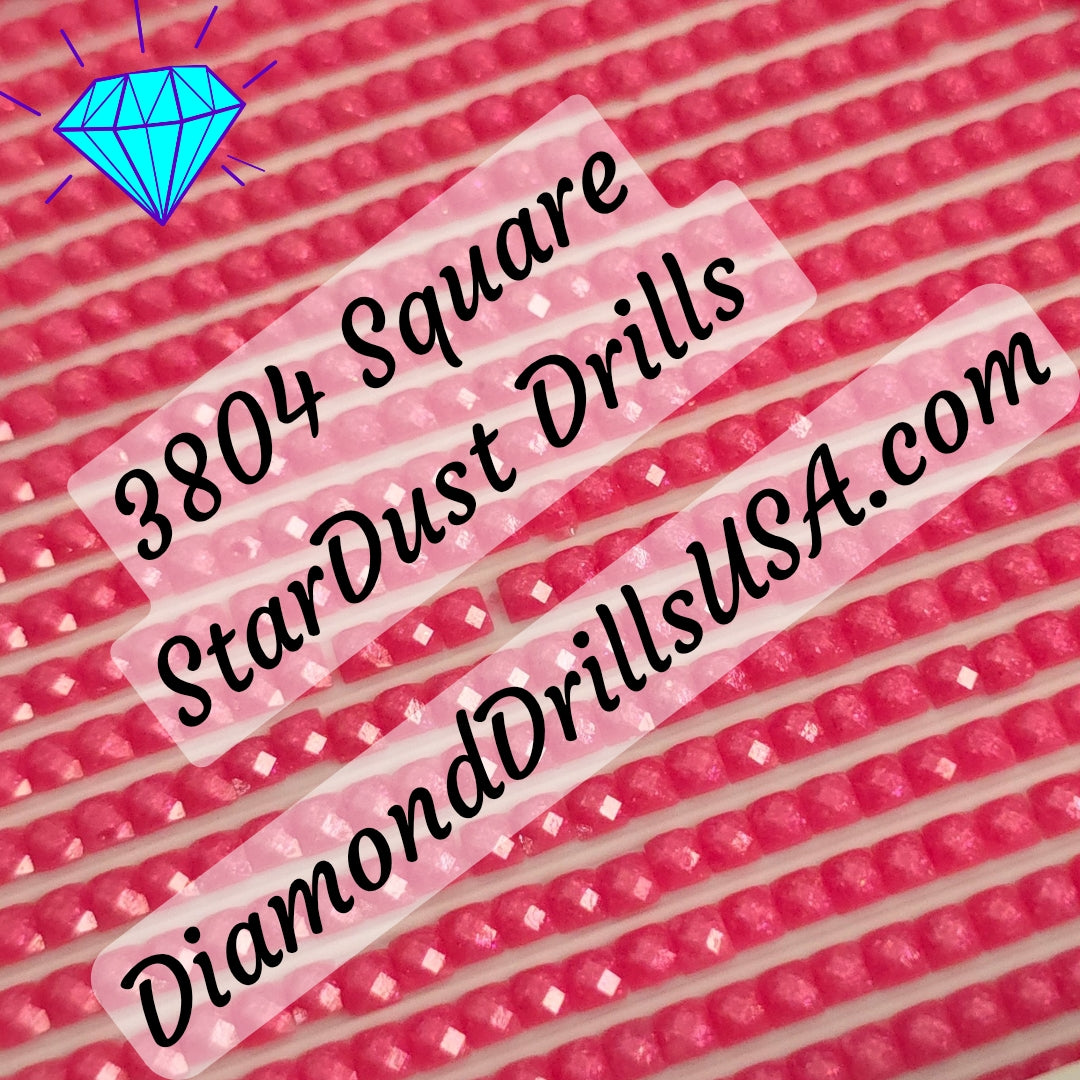 3804 StarDust SQUARE Pearl Mica Dust 5D Diamond Painting Drills Pixie Fairy DMC 3804 Dark Cyclamen Pink