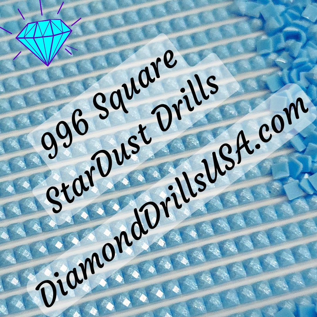 996 StarDust SQUARE Pearl Mica Dust 5D Diamond Painting Drills Pixie Fairy DMC 996 Medium Electric Blue