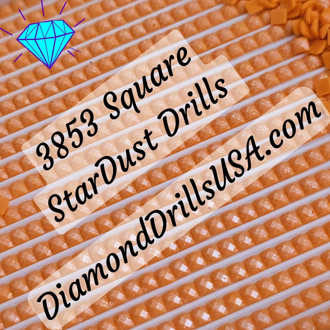 3853 StarDust SQUARE Pearl Mica Dust 5D Diamond Painting Drills Pixie Fairy DMC 3853 Dark Autumn Gold