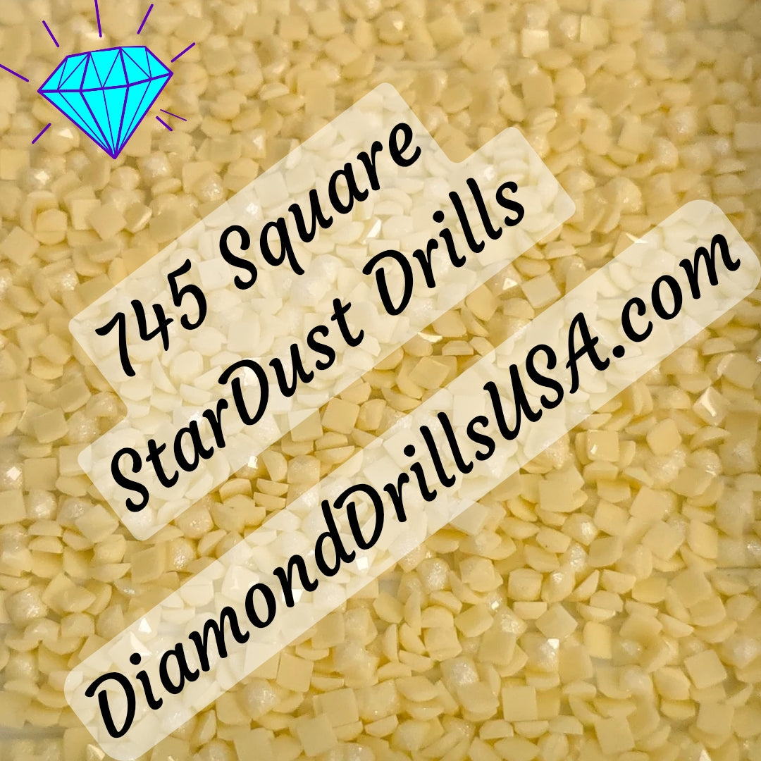745 StarDust SQUARE Pearl Mica Dust 5D Diamond Painting Drills Pixie Fairy DMC 745 Light Pale Yellow