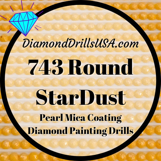 743 StarDust ROUND Pearl Mica Dust 5D Diamond Painting Drills Pixie Fairy DMC 743 Pale Yellow
