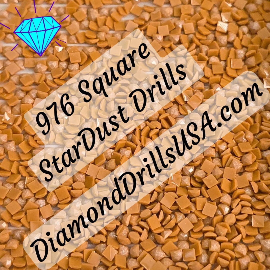 976 StarDust SQUARE Pearl Mica Dust 5D Diamond Painting Drills Pixie Fairy DMC 976 Medium Golden Brown