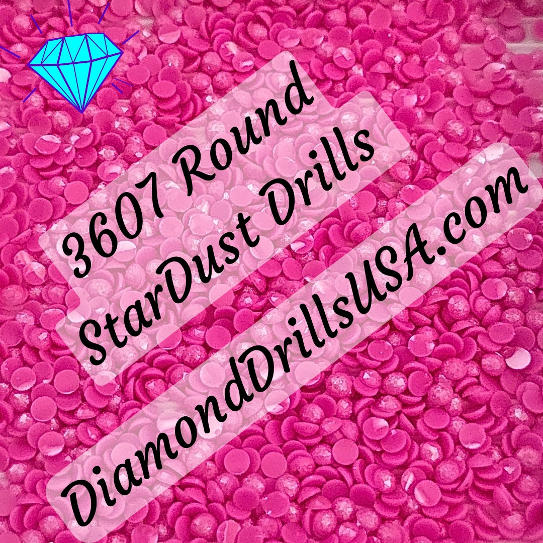 3607 StarDust ROUND Pearl Mica Dust 5D Diamond Painting Drills Pixie Fairy DMC 3607 Light Plum Pink