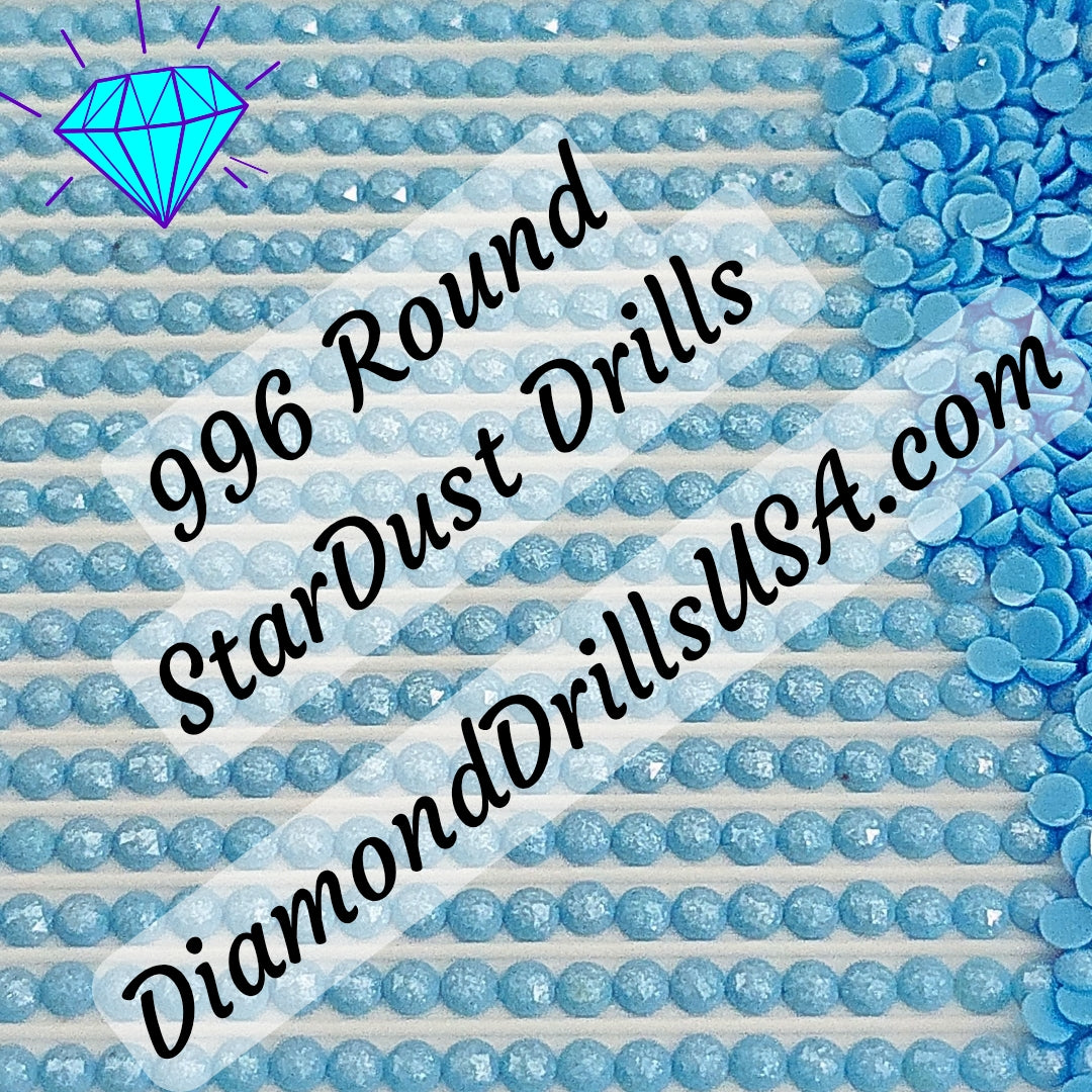 996 StarDust ROUND Pearl Mica Dust 5D Diamond Painting Drills Pixie Fairy DMC 996 Medium Electric Blue