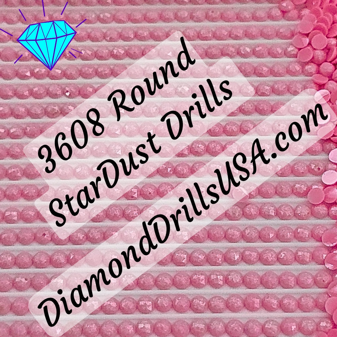 3608 StarDust ROUND Pearl Mica Dust 5D Diamond Painting Drills Pixie Fairy DMC 3608 Very Light Plum Pink