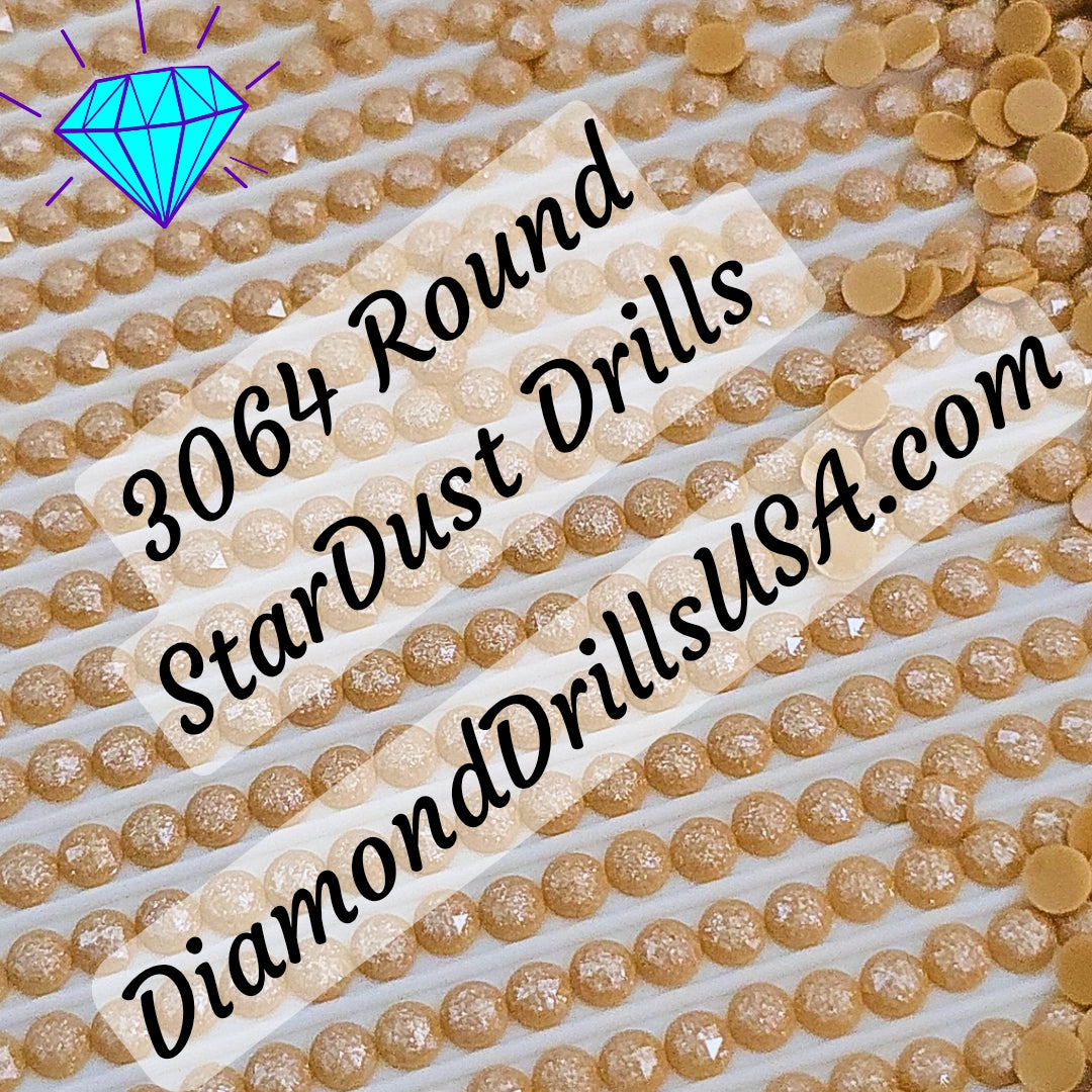 3064 StarDust ROUND Pearl Mica Dust 5D Diamond Painting Drills Pixie Fairy DMC 3064 Desert Sand Brown