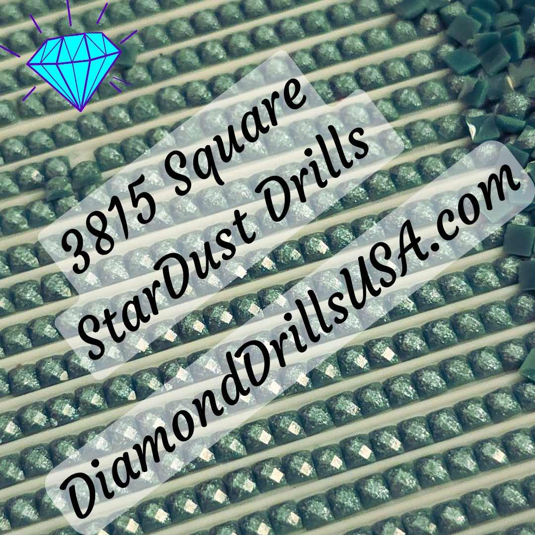 3815 StarDust SQUARE Pearl Mica Dust 5D Diamond Painting Drills Pixie Fairy DMC 3815 Dark Celadon Green
