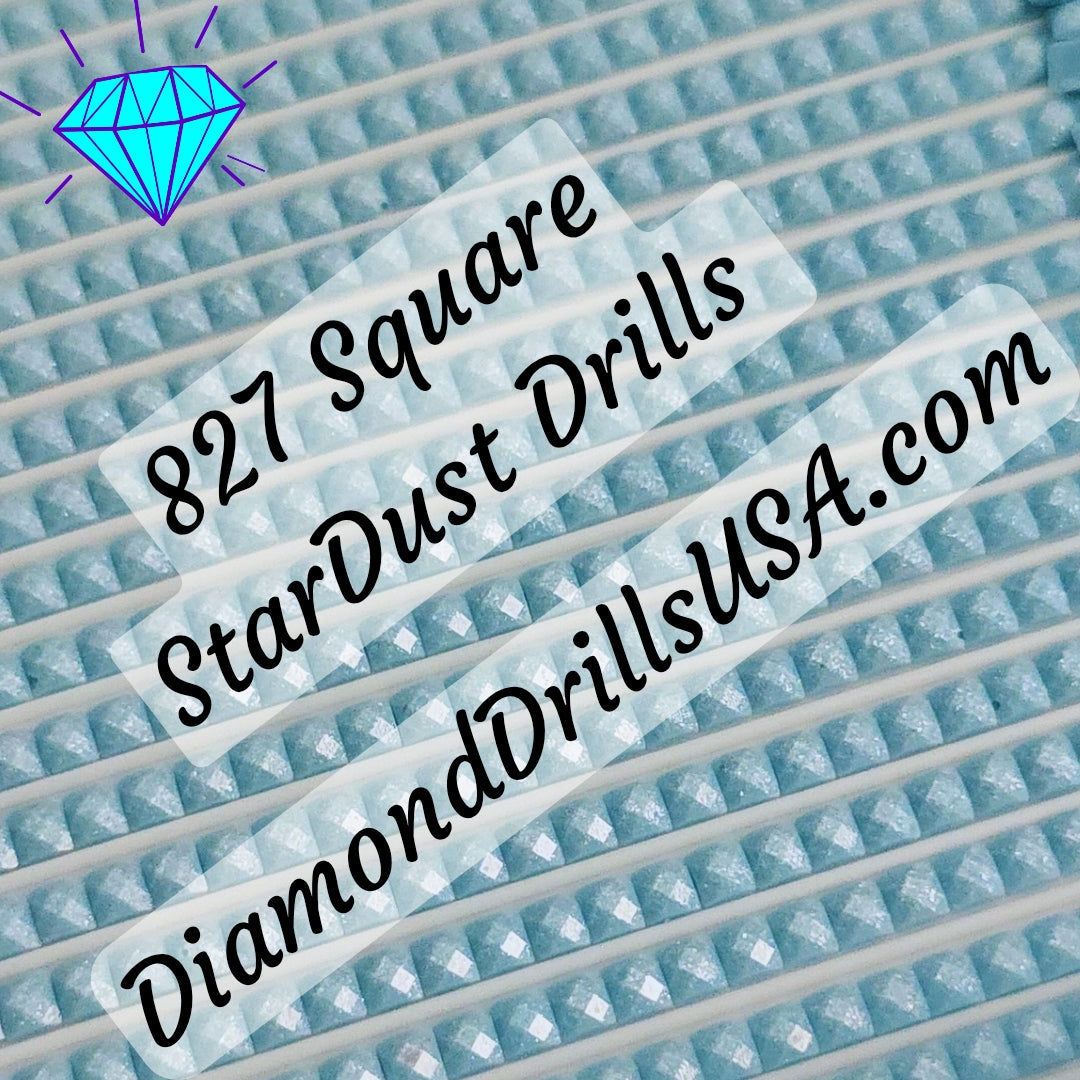 827 StarDust SQUARE Pearl Mica Dust 5D Diamond Painting Drills Pixie Fairy DMC 827 Very Light Blue