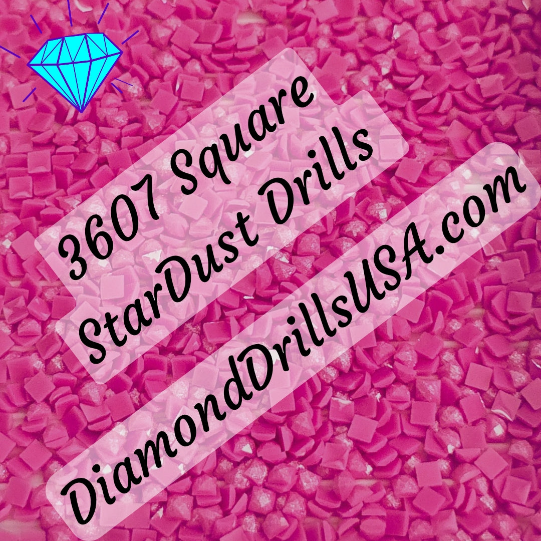 3607 StarDust SQUARE Pearl Mica Dust 5D Diamond Painting Drills Pixie Fairy DMC 3607 Light Plum Pink