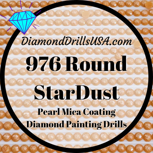976 StarDust ROUND Pearl Mica Dust 5D Diamond Painting Drills Pixie Fairy DMC 976 Medium Golden Brown