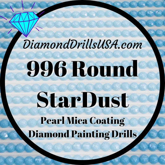 996 StarDust ROUND Pearl Mica Dust 5D Diamond Painting Drills Pixie Fairy DMC 996 Medium Electric Blue