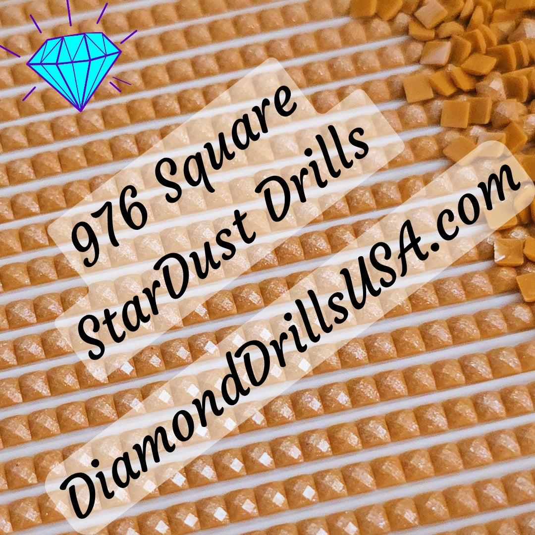 976 StarDust SQUARE Pearl Mica Dust 5D Diamond Painting Drills Pixie Fairy DMC 976 Medium Golden Brown