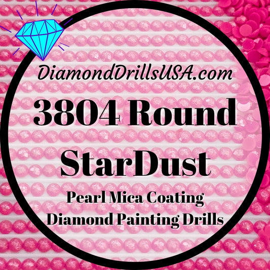 3804 StarDust ROUND Pearl Mica Dust 5D Diamond Painting Drills Pixie Fairy DMC 3804 Dark Cyclamen Pink