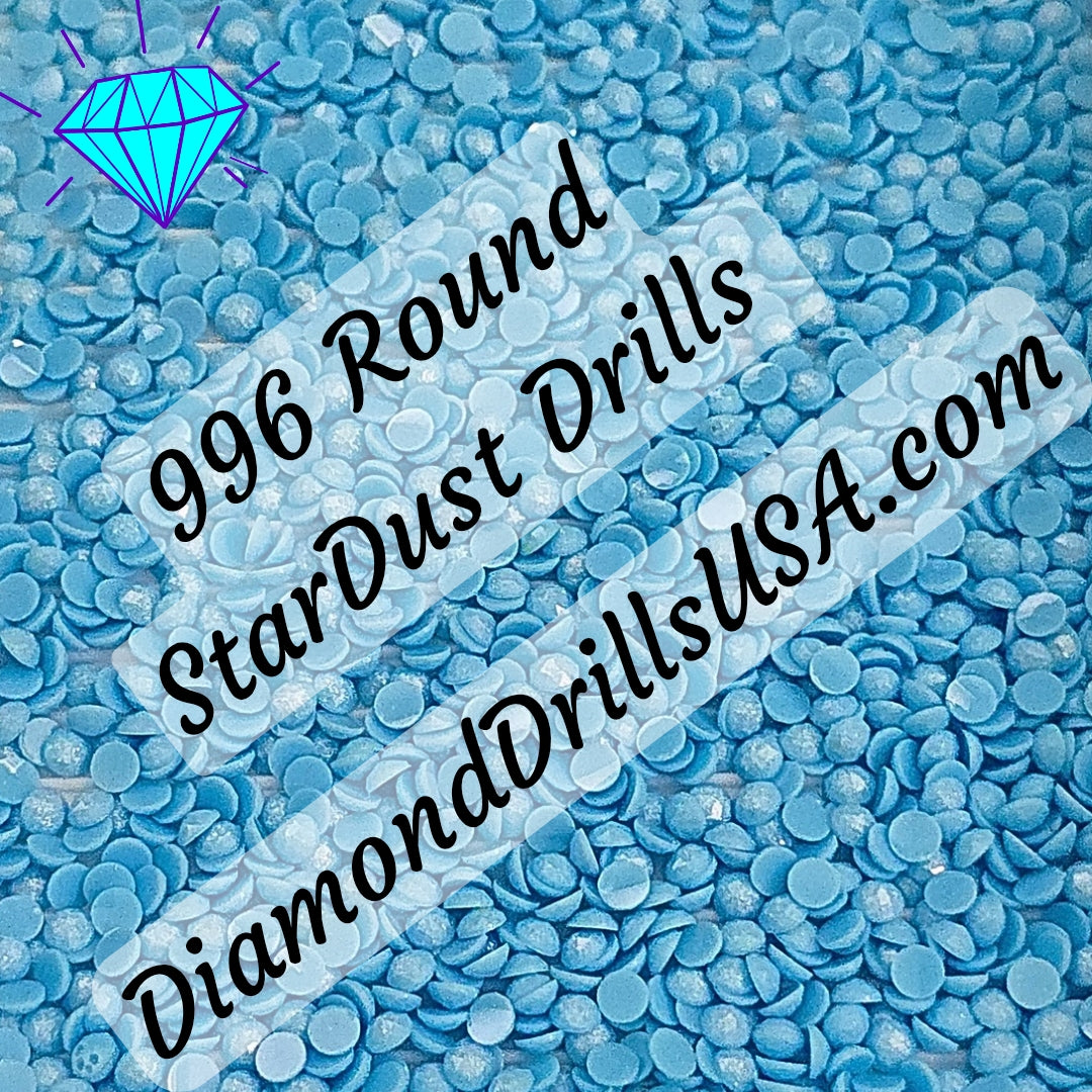 996 StarDust ROUND Pearl Mica Dust 5D Diamond Painting Drills Pixie Fairy DMC 996 Medium Electric Blue