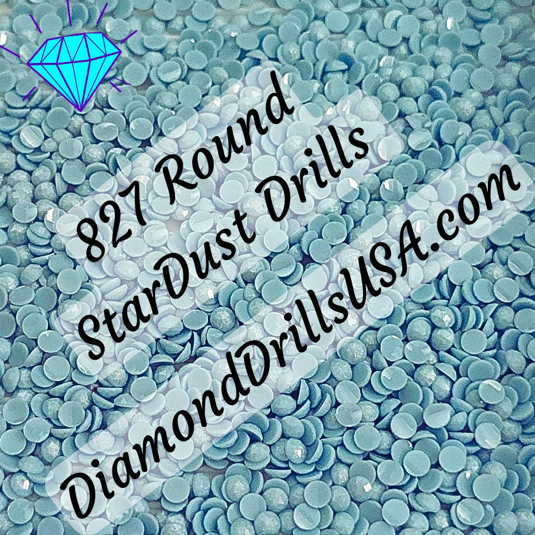 827 StarDust ROUND Pearl Mica Dust 5D Diamond Painting Drills Pixie Fairy DMC 827 Very Light Blue