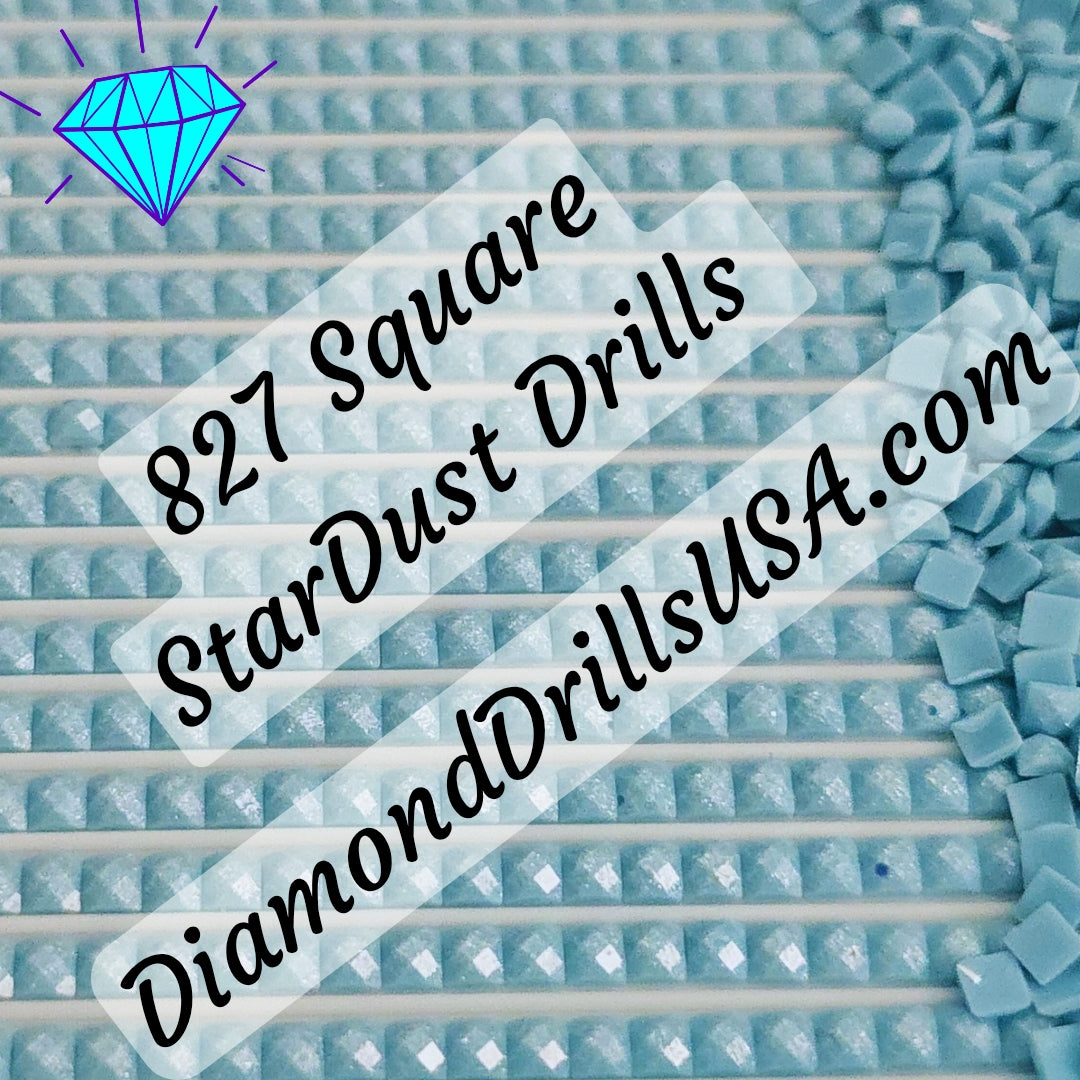 827 StarDust SQUARE Pearl Mica Dust 5D Diamond Painting Drills Pixie Fairy DMC 827 Very Light Blue