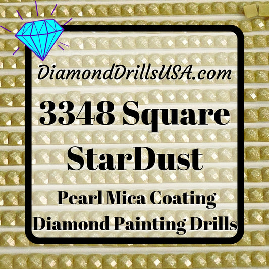 3348 StarDust SQUARE Pearl Mica Dust 5D Diamond Painting Drills Pixie Fairy DMC 3348 Light Yellow Green