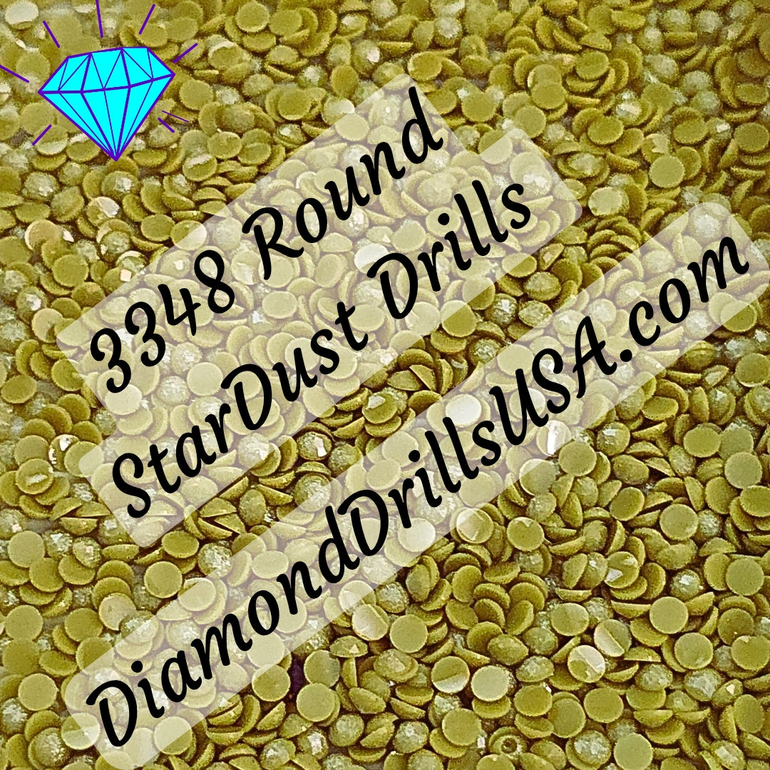 3348 StarDust ROUND Pearl Mica Dust 5D Diamond Painting Drills Pixie Fairy DMC 3348 Light Yellow Green