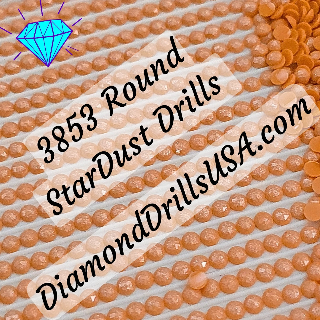 3853 StarDust ROUND Pearl Mica Dust 5D Diamond Painting Drills Pixie Fairy DMC 3853 Dark Autumn Gold